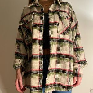 Oversized flannel jacket